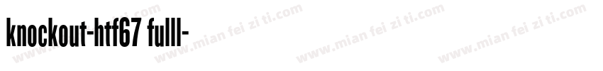 knockout-htf67 fulll字体转换